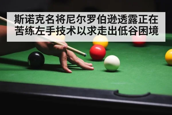 斯诺克名将尼尔罗伯逊透露正在苦练左手技术以求走出低谷困境
